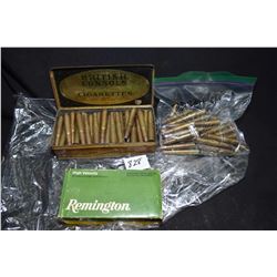 Selection of 32 Winchester Special ammunition including a full 20 count Remington box, metal cigaret