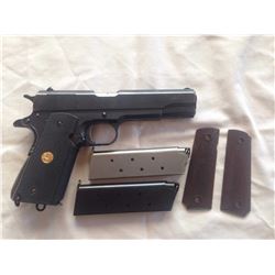 RESTRICTED Colt (Remington brand) Model 1911 (?) .45 auto cal 7 shot semi automatic pistol w 127mm b