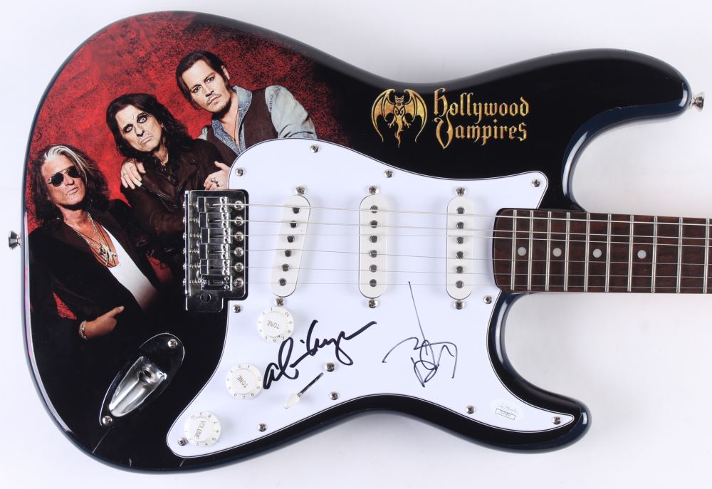Johnny Depp Alice Cooper Signed 