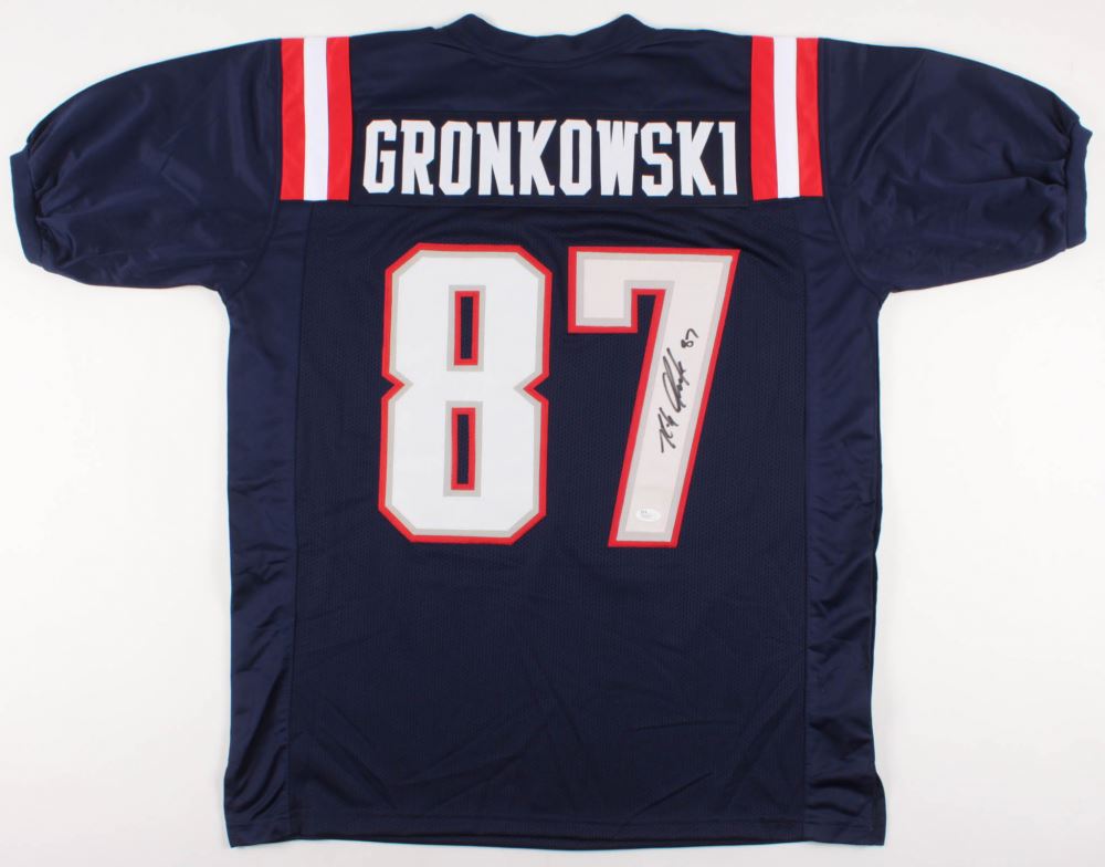 Rob Gronkowski Signed New England Patriots Color Rush Jersey Jsa Coa