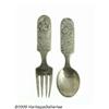 Image 2 : Mickey and Minnie Mouse Baby Spoon and Fork in Bo