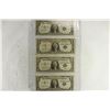 Image 1 : 4 ASSORTED 1957 $1 SILVER CERTIFICATES BLUE SEALS