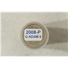 Image 2 : ROLL OF 25-2008-P JOHN Q QUINCY ADAMS DOLLARS BU