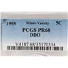 Image 3 : 1955 DDO JEFFERSON NICKEL PCGS PR68