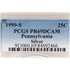 Image 3 : 1999-S SILVER PENNSYLVANIA QUARTER PCGS PR69 DCAM