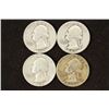 Image 1 : 1940,43-D,46 & 47 WASHINGTON SILVER QUARTERS