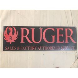 36"x12" Ruger porcelain on steel sign, $50 Shipping to Lower 48 States
