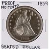 Image 1 : 1859 No Motto $1 Proof Seated Liberty Silver Dollar Coin