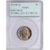 Image 1 : 1938-D Buffalo Nickel Coin PCGS MS65 Old Green Rattler Holder