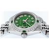 Image 6 : Rolex Ladies Stainless Steel Green Diamond & Emerald Datejust Wristwatch
