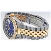 Image 5 : Rolex Mens Two Tone 14K Blue Vignette Diamond & Sapphire Datejust Wristwatch