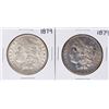 Image 1 : Lot of (2) 1879 $1 Morgan Silver Dollar Coins