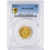 Image 1 : 1874 $3 Indian Princess Head Gold Coin PCGS AU55
