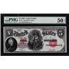 Image 1 : 1907 $5 Woodchopper Legal Tender Note Fr.91 PMG About Uncirculated 50EPQ