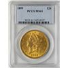 Image 1 : 1899 $20 Liberty Head Double Eagle Gold Coin PCGS MS61