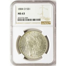 1884-O $1 Morgan Silver Dollar Coin NGC MS63