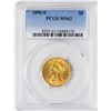 Image 1 : 1896-S $5 Liberty Head Half Eagle Gold Coin PCGS MS63