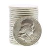 Image 1 : Roll of (20) Brilliant Uncirculated 1960 Franklin Half Dollar Coins