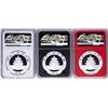 Image 2 : Lot of (3) 2018 China Panda Silver Coins NGC MS70 Early Releases