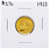 Image 1 : 1913 $2 1/2 Indian Head Quarter Eagle Gold Coin