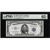 Image 1 : 1953B $5 Silver Certificate Note Fr.1657 PMG Gem Uncirculated 65EPQ