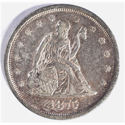 1875-S TWENTY CENT PIECE, AU