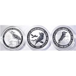 3-BACK DATED AUSTRALIAN KOOKABURRA COINS