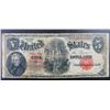 Image 1 : 1907 $5 U.S. NOTE- "WOOD CHOPPER"