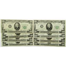 8- $20 1950 FEDERAL RESERVE NOTES