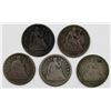 Image 1 : 1856, '57, '58, '60-O, '62 SEATED HALF DIMES