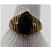 Image 1 : BLACK ONYX / DIAMOND 14k LADIES RING