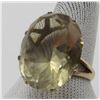 Image 1 : LARGE PALE YELLOW STONE 14k LADIES RING
