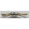 Image 2 : ANTIQUE 14k COLLAR PIN - PEARL & DIAMONDS