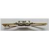 Image 2 : ANTIQUE 14k COLLAR PIN - PEARL & DIAMONDS