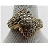 Image 1 : 10k GOLD DIAMOND CLUSTER RING - LARGE PIECE