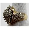 Image 2 : 10k GOLD DIAMOND CLUSTER RING - LARGE PIECE