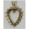 Image 2 : 14k GOLD & DIAMOND HEART PENDANT