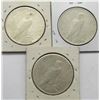 Image 2 : 3 - PEACE DOLLARS: 1923-S, 1924, 1925 CIRC or BETT