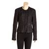 Image 1 : Chanel Black Metallic Sheen Tweed Zip Front Jacket