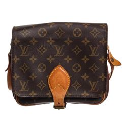 Louis Vuitton Monogram Canvas Leather Cartouchiere MM Bag