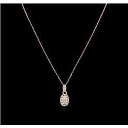 1.24 ctw Diamond Pendant With Chain - 14KT Rose Gold