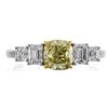 Image 1 : 1.21 ctw Fancy Yellow Diamond Ring - 18KT Two-Tone Gold