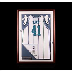 Glen Rice Framed Autographed Jersey