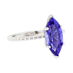 2.53 ctw Tanzanite Ring - 14KT White Gold