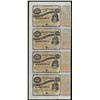 Image 1 : Uncut Sheet of (4) State of Louisiana Baby Bond Obsolete Notes