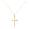 Image 1 : 0.25 ctw Diamond Cross Pendant with Chain - 14KT Yellow Gold