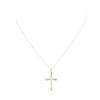 Image 2 : 0.25 ctw Diamond Cross Pendant with Chain - 14KT Yellow Gold