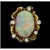 Image 3 : 8.75 ctw Opal and Diamond Ring - 14KT Yellow Gold