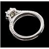Image 3 : 1.11 ctw Diamond Ring and Wedding Band - 14KT White Gold