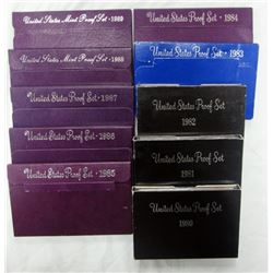 10- U.S. PROOF SETS